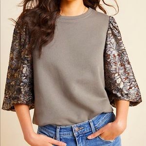 NWT Amadi Eryna Lace-Sleeved Top *NEVER WORN*